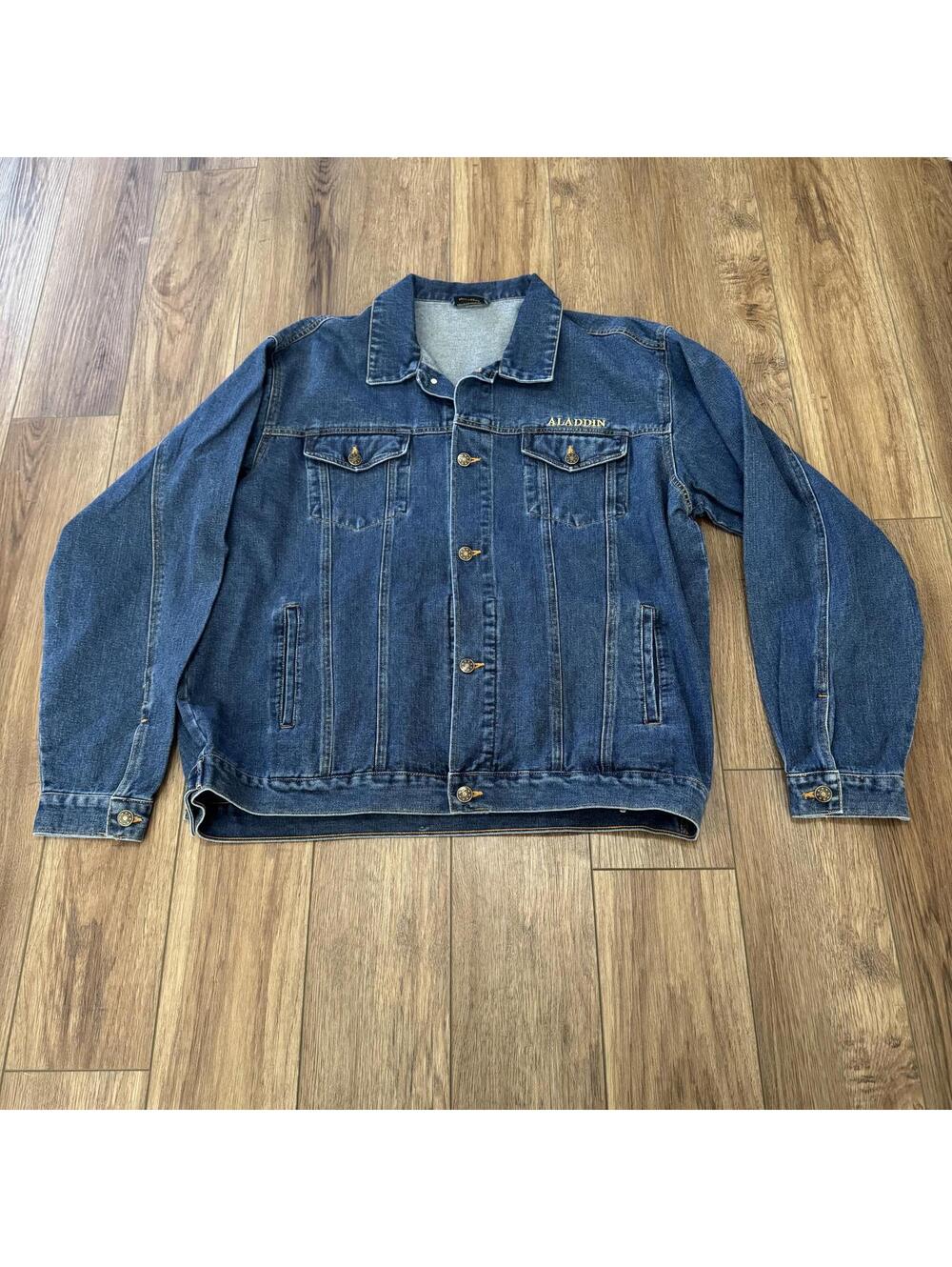 VTG 90s Aladdin Hotel Casino Las Vegas Denim Jacket XL